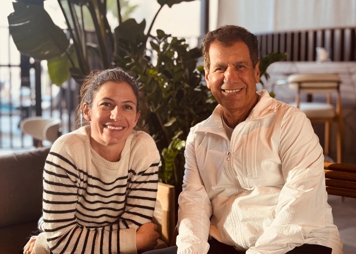 Carly Pepin interviewing her Dad's business partner Joseph Merhi 